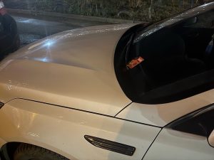 Раскладка листовок на автомобили от ресторана СЁ