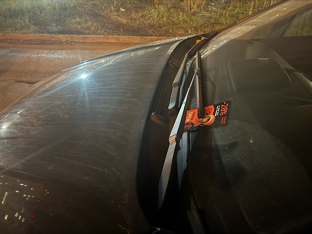 Раскладка листовок на автомобили от рексторана СЁ